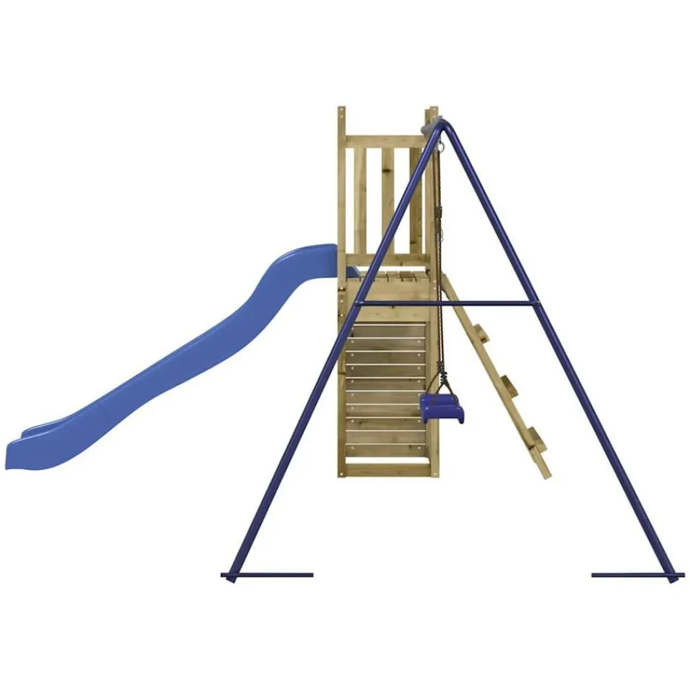 vidaXL Estructuras Para Juegos Al Aire Libre-Parque infantil de exterior madera de pino impregnada