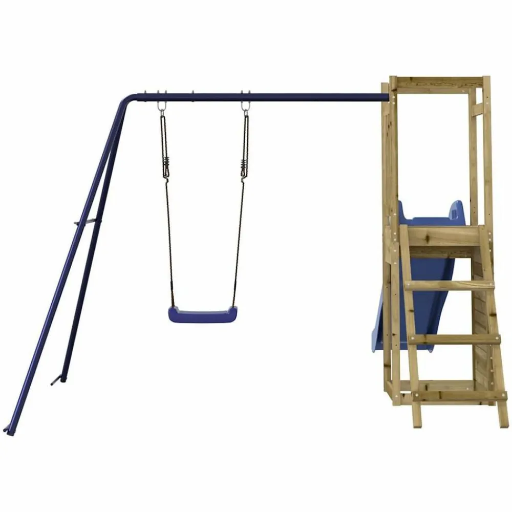vidaXL Estructuras Para Juegos Al Aire Libre-Parque infantil de exterior madera de pino impregnada