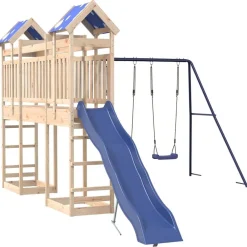 vidaXL Parque infantil de exterior de madera maciza de pino Best