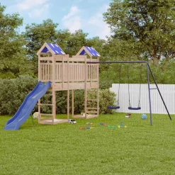 vidaXL Parque infantil de exterior de madera maciza de pino Best