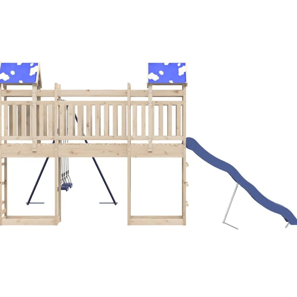 vidaXL Parque infantil de exterior de madera maciza de pino Best