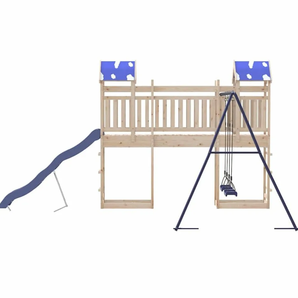 vidaXL Parque infantil de exterior de madera maciza de pino Best