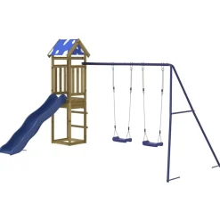 vidaXL Parque infantil de exterior madera de pino impregnada Clearance