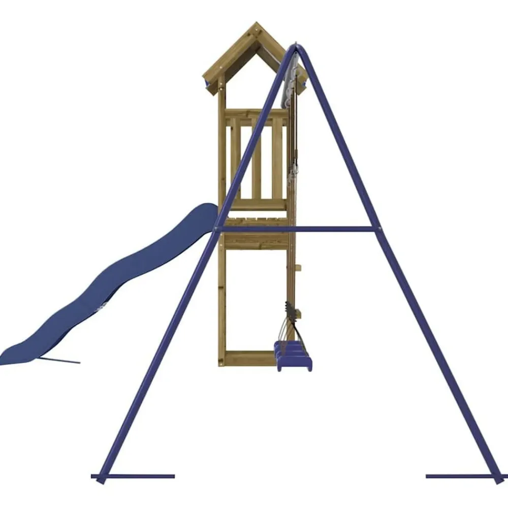 vidaXL Parque infantil de exterior madera de pino impregnada Clearance