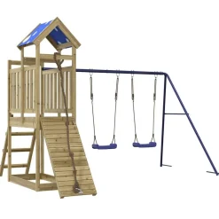 vidaXL Estructuras Para Juegos Al Aire Libre-Parque infantil de exterior madera de pino impregnada