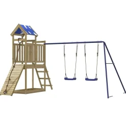 vidaXL Estructuras Para Juegos Al Aire Libre-Parque infantil de exterior madera de pino impregnada