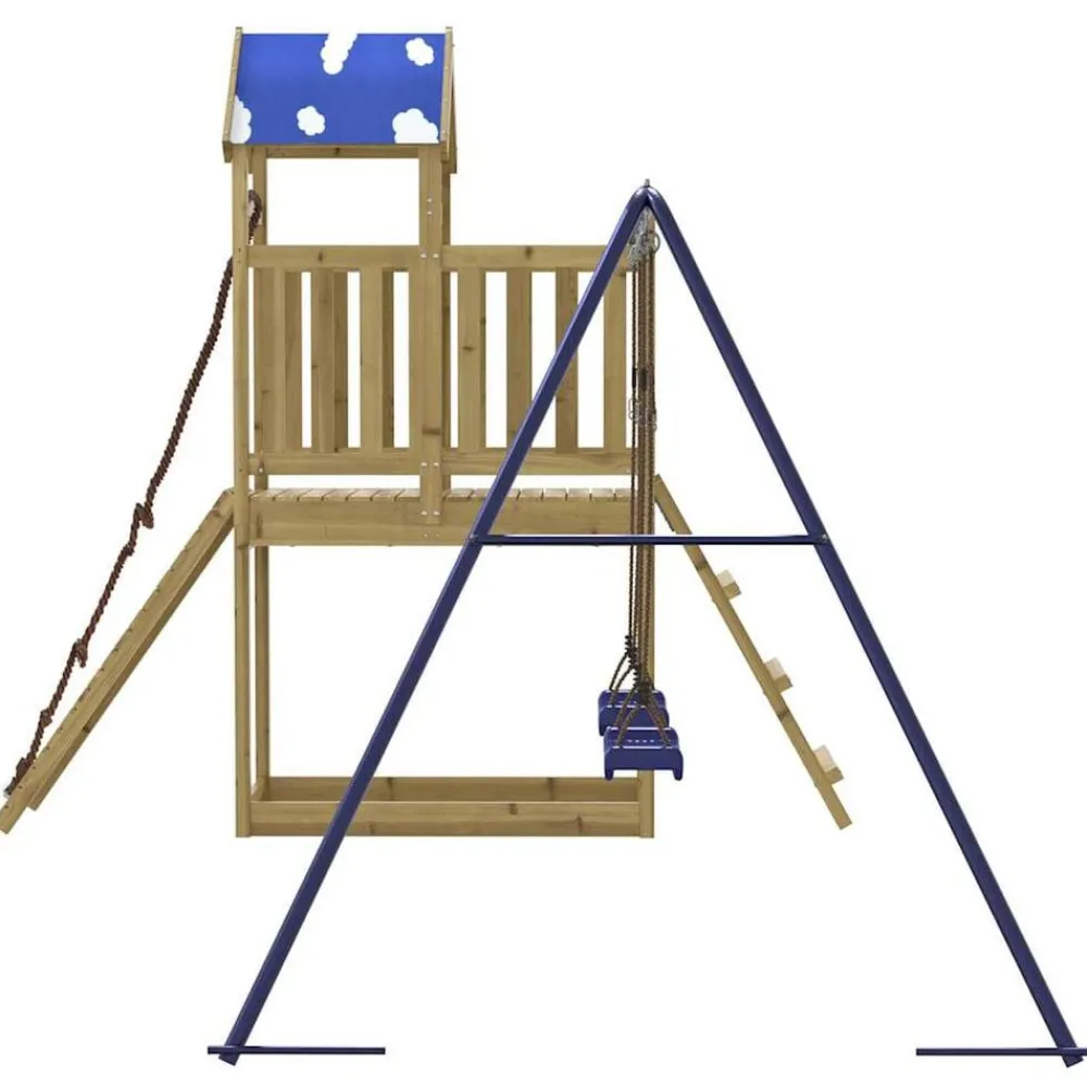 vidaXL Estructuras Para Juegos Al Aire Libre-Parque infantil de exterior madera de pino impregnada