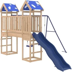 vidaXL Estructuras Para Juegos Al Aire Libre-Parque infantil de exterior de madera maciza de pino