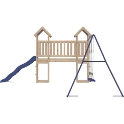vidaXL Estructuras Para Juegos Al Aire Libre-Parque infantil de exterior de madera maciza de pino
