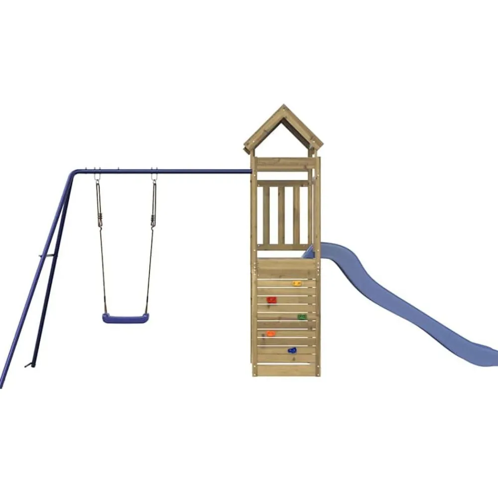 vidaXL Estructuras Para Juegos Al Aire Libre-Parque infantil de exterior madera de pino impregnada