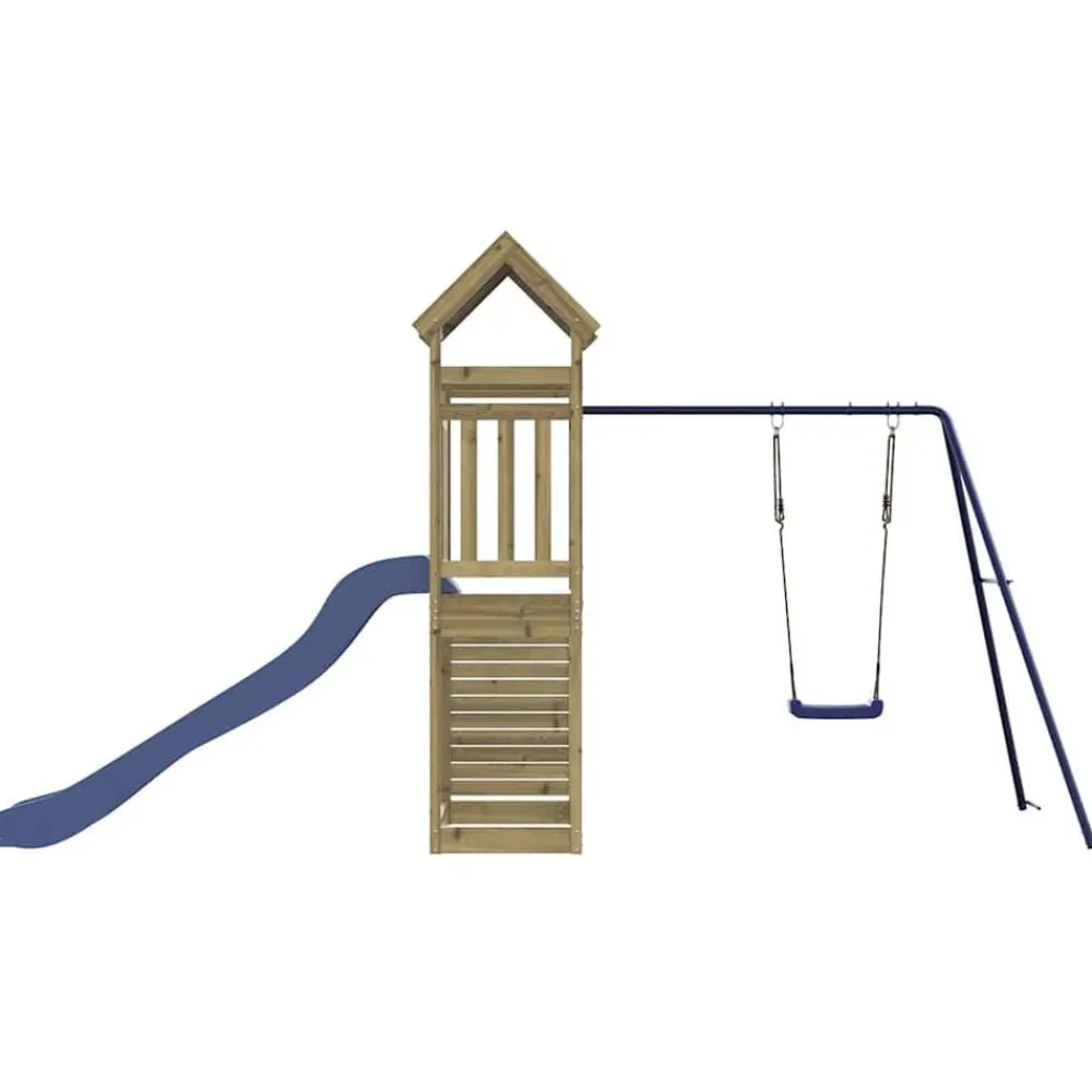 vidaXL Estructuras Para Juegos Al Aire Libre-Parque infantil de exterior madera de pino impregnada