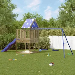 vidaXL Parque infantil de exterior madera de pino impregnada Outlet