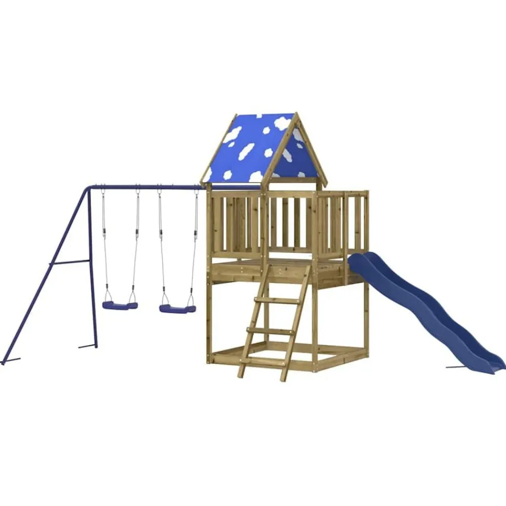 vidaXL Parque infantil de exterior madera de pino impregnada Outlet
