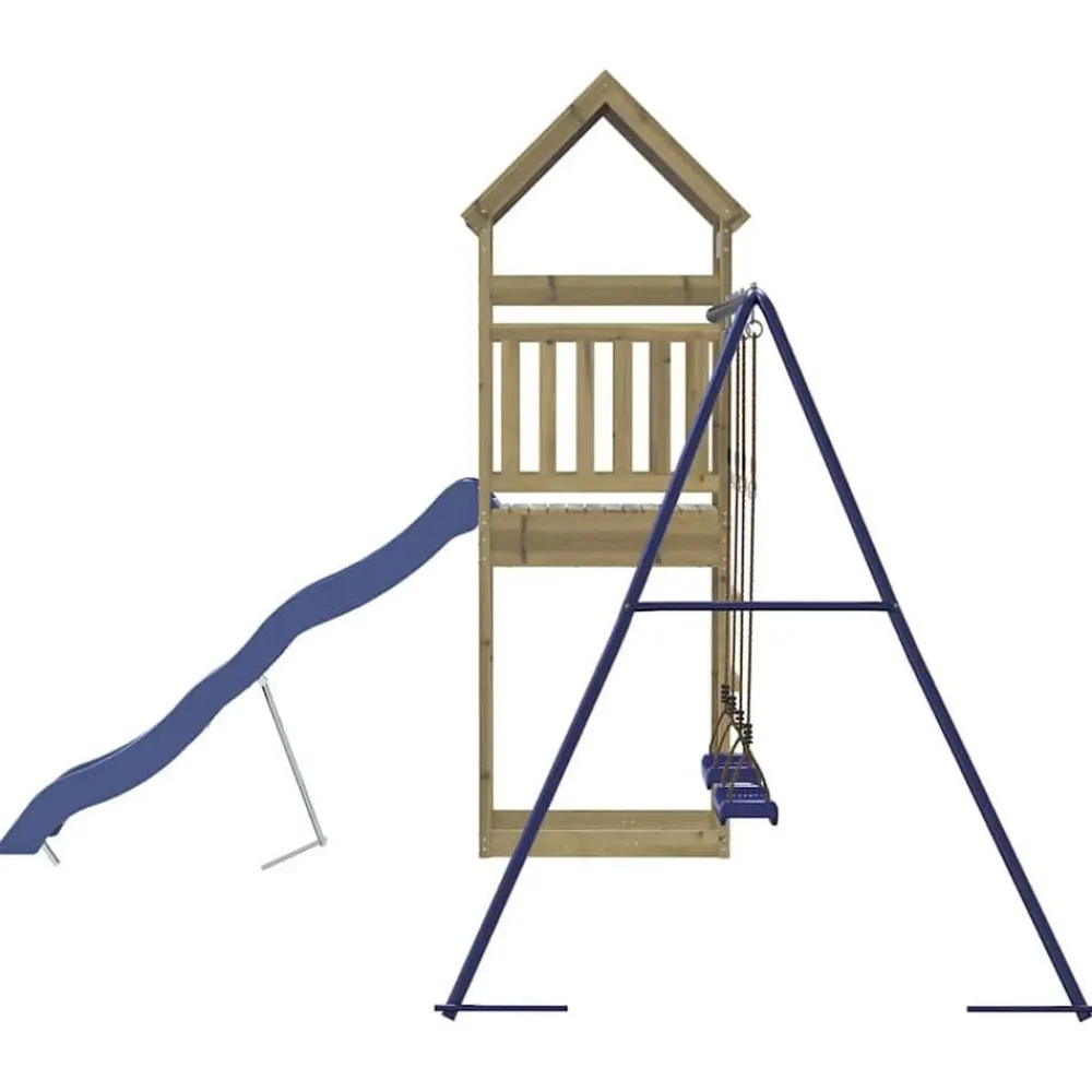 vidaXL Estructuras Para Juegos Al Aire Libre-Parque infantil de exterior madera de pino impregnada