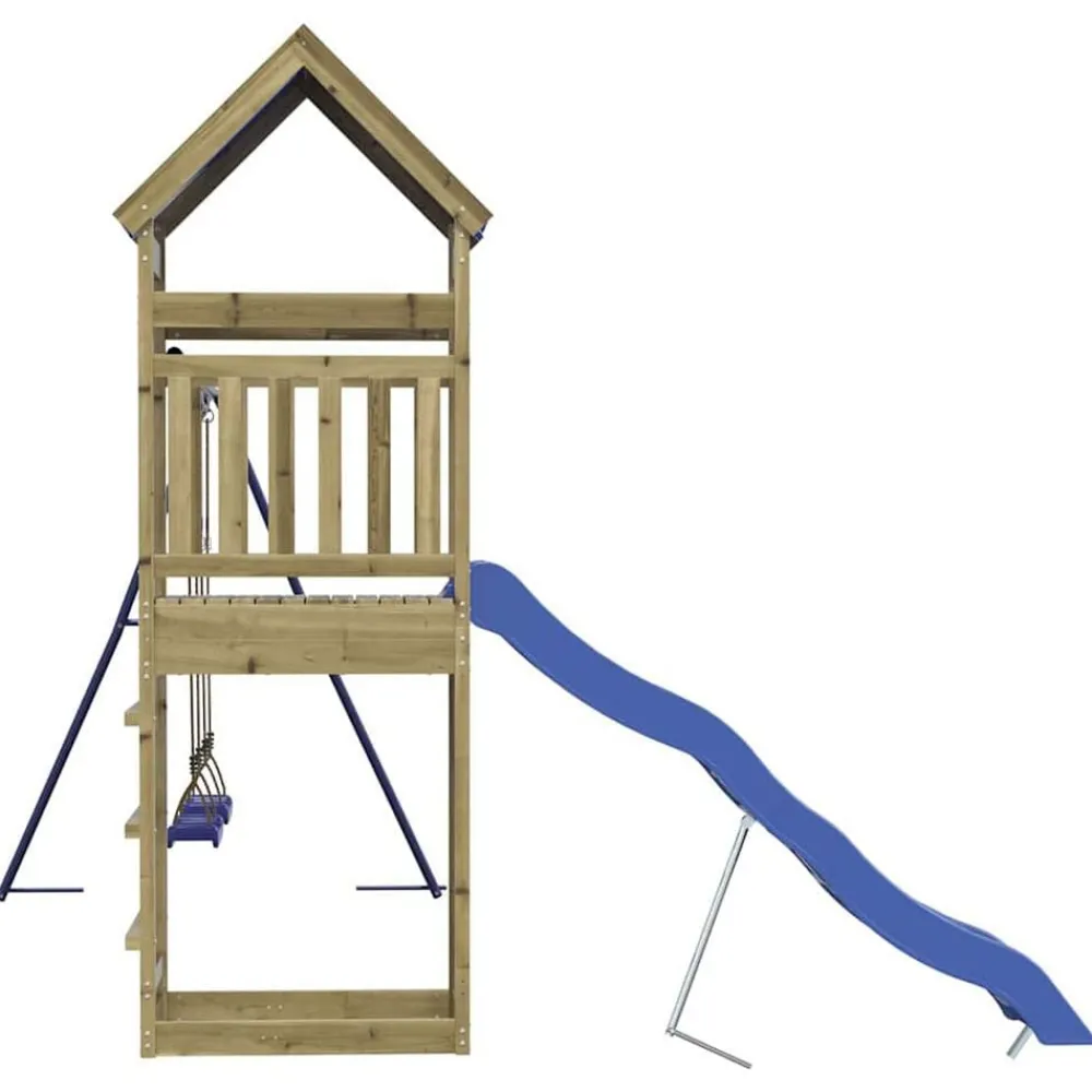 vidaXL Estructuras Para Juegos Al Aire Libre-Parque infantil de exterior madera de pino impregnada