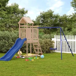 vidaXL Parque infantil de exterior madera maciza de pino