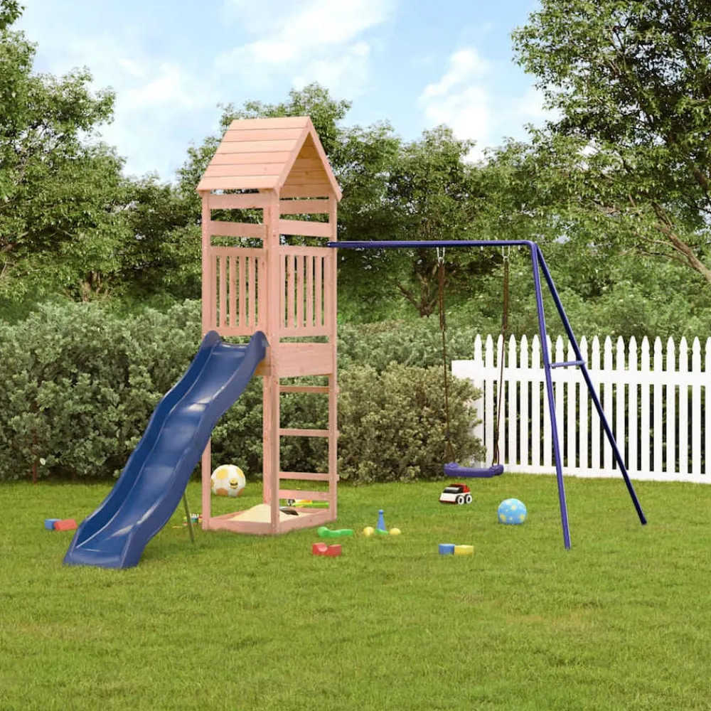 vidaXL Parque infantil de exterior madera maciza Douglas Best