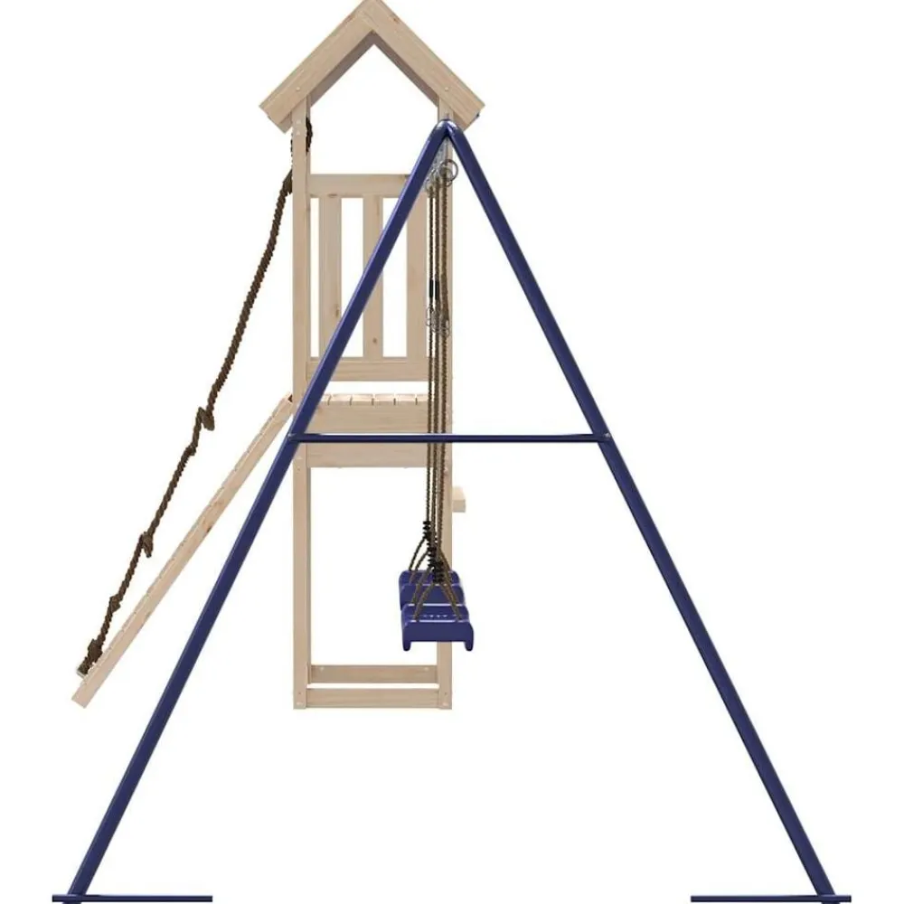 vidaXL Parque infantil de exterior de madera maciza de pino