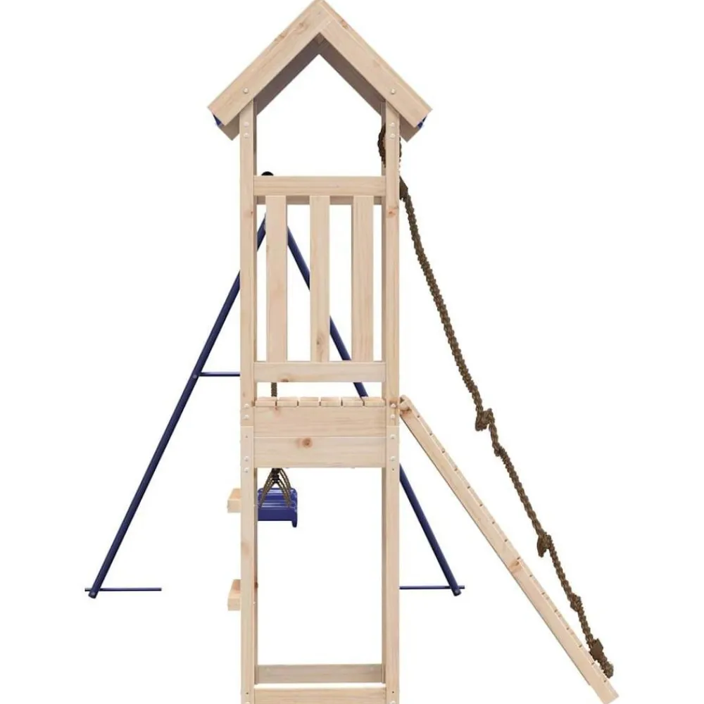 vidaXL Parque infantil de exterior de madera maciza de pino