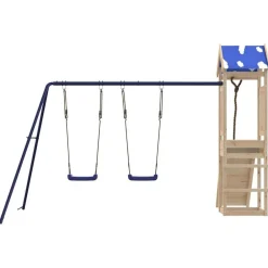 vidaXL Parque infantil de exterior de madera maciza de pino