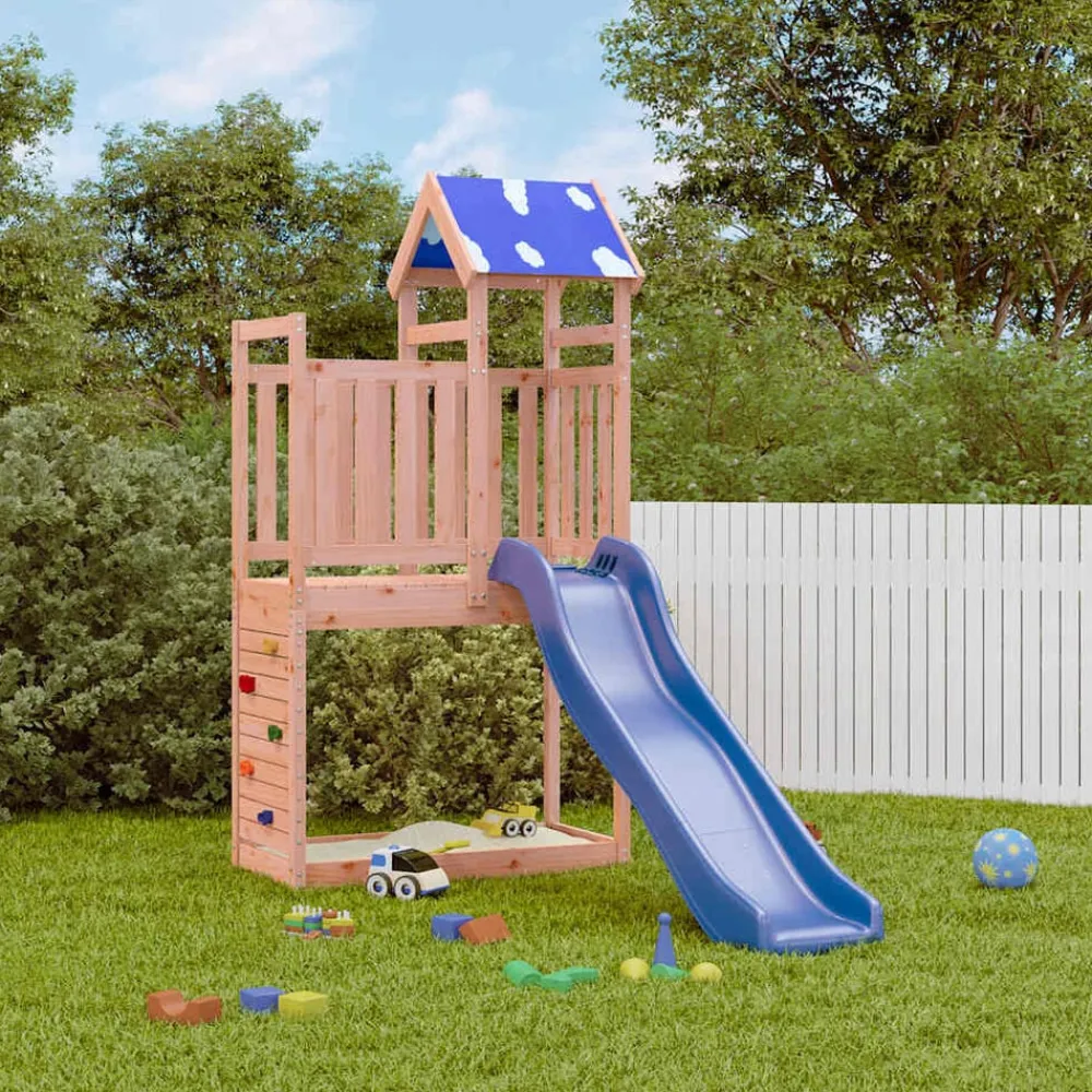 vidaXL Estructuras Para Juegos Al Aire Libre-Parque infantil de exterior madera maciza Douglas3156935