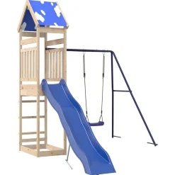 vidaXL Parque infantil de exterior de madera maciza de pino Hot