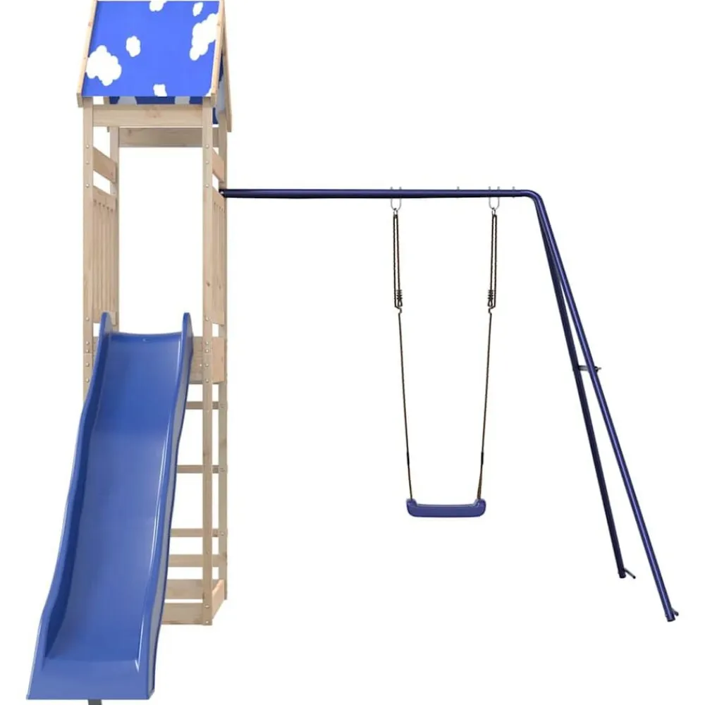 vidaXL Parque infantil de exterior de madera maciza de pino Hot