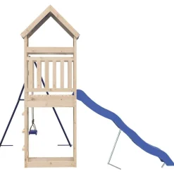 vidaXL Parque infantil de exterior de madera maciza de pino Hot