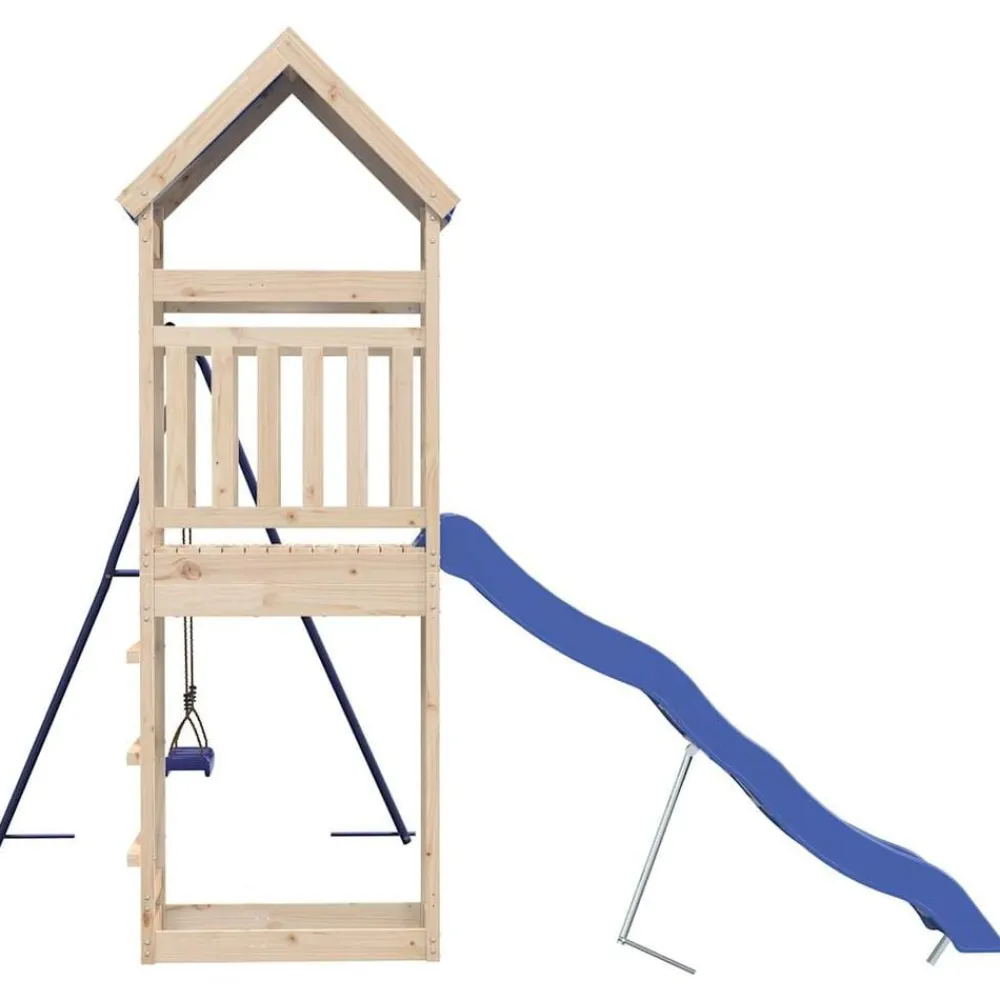 vidaXL Parque infantil de exterior de madera maciza de pino Hot