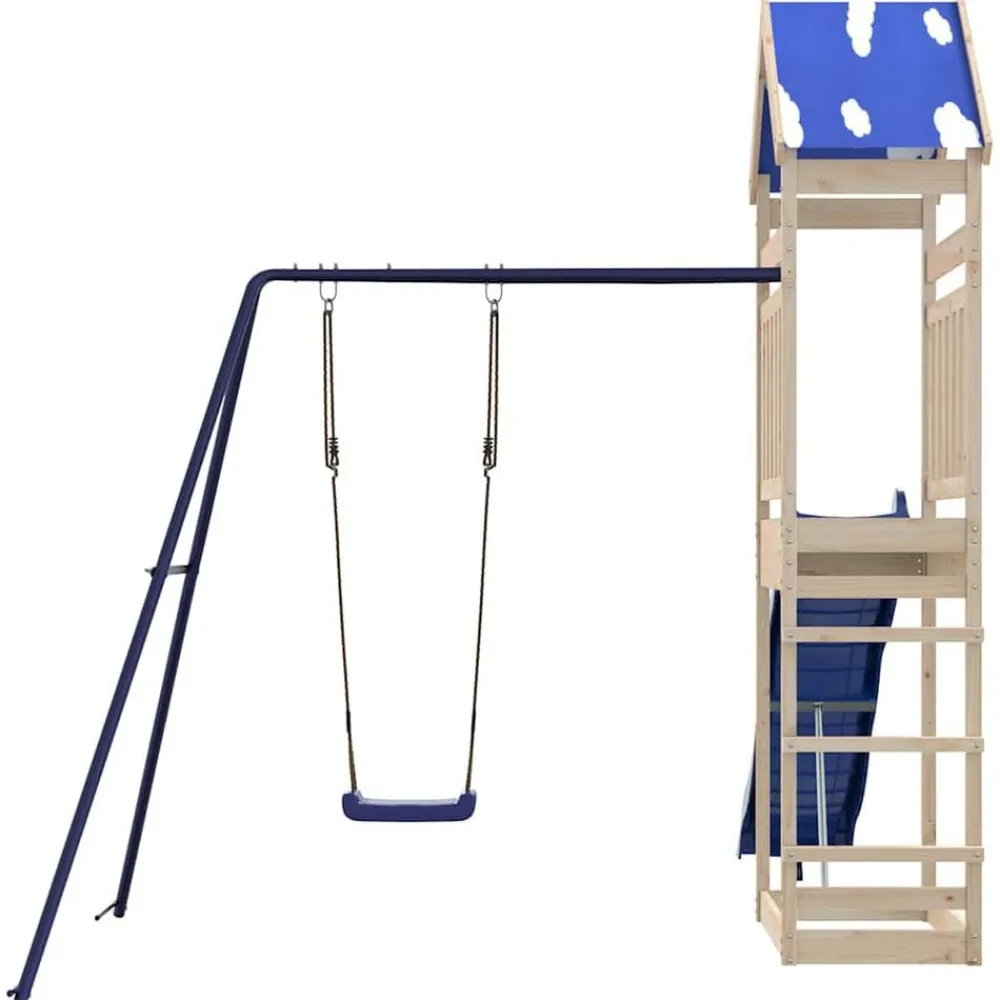 vidaXL Parque infantil de exterior de madera maciza de pino Hot
