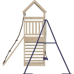 vidaXL Estructuras Para Juegos Al Aire Libre-Parque infantil de exterior de madera maciza de pino