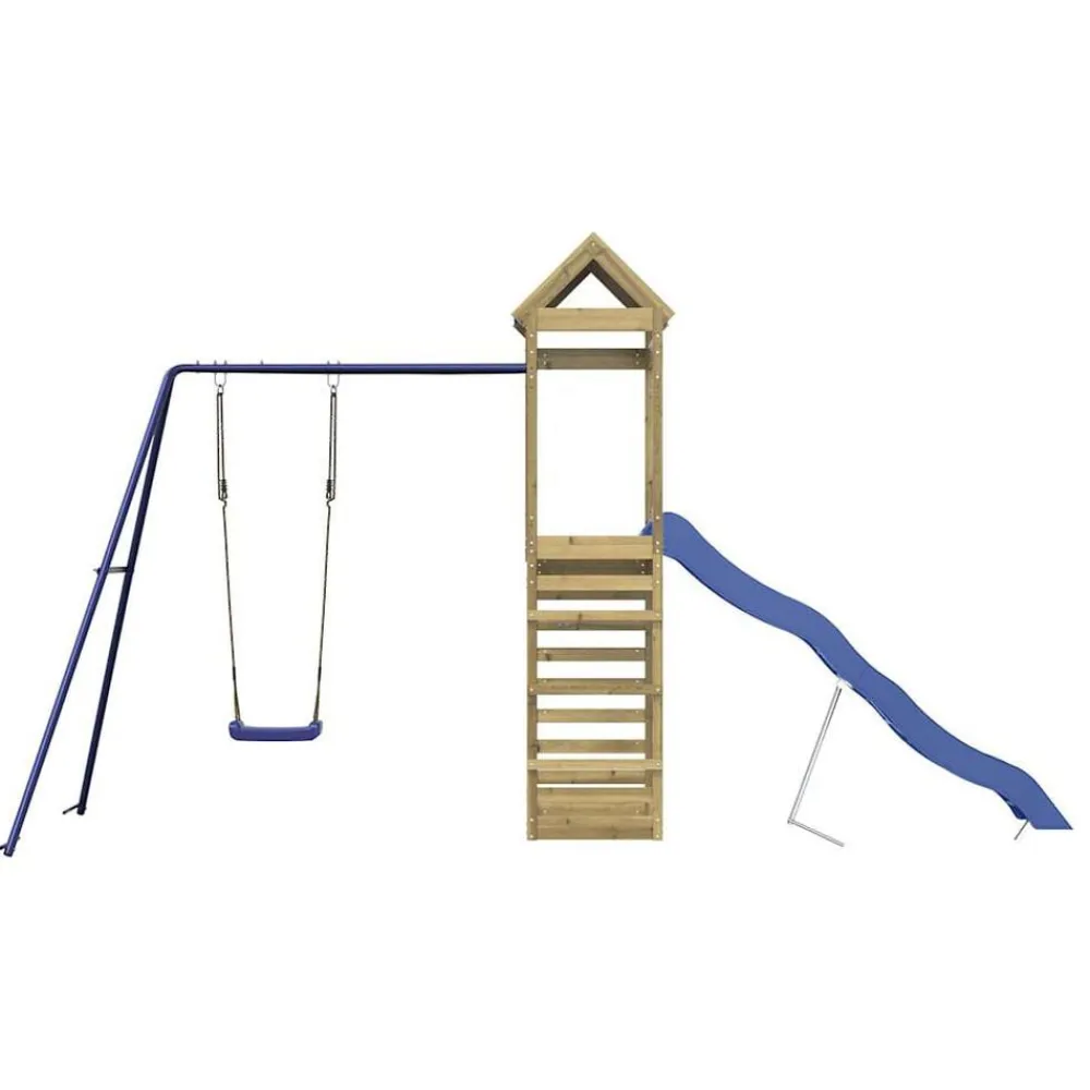 vidaXL Parque infantil de exterior madera de pino impregnada Hot