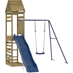 vidaXL Estructuras Para Juegos Al Aire Libre-Parque infantil de exterior madera de pino impregnada
