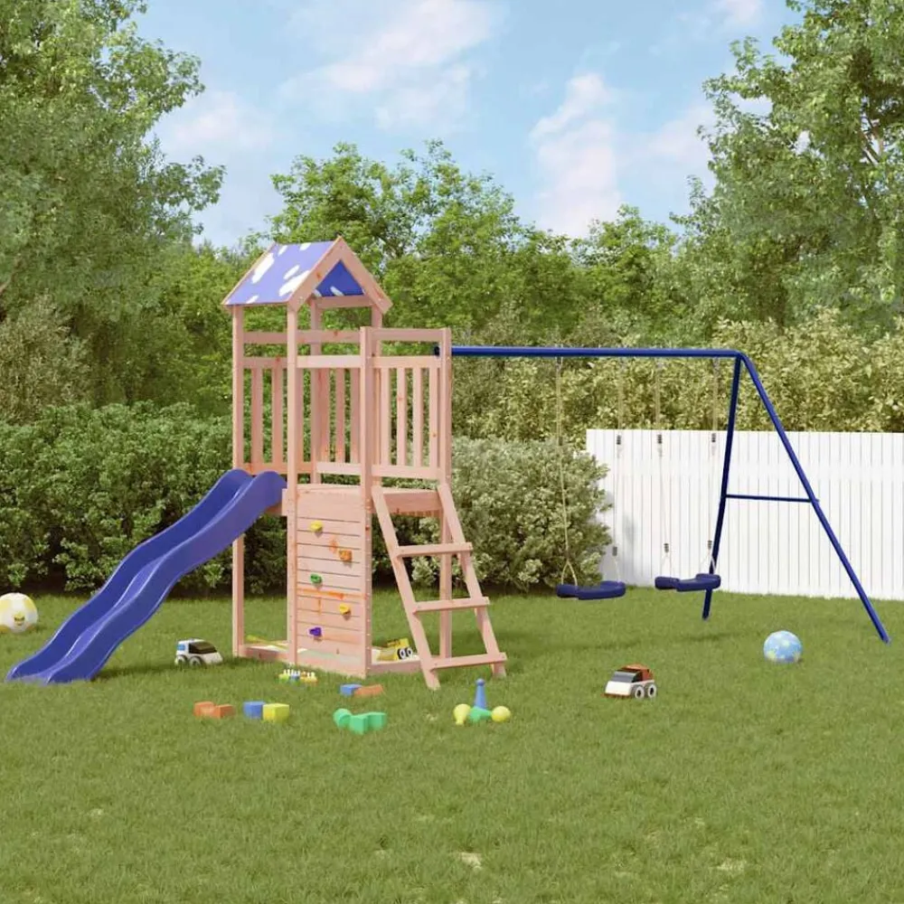vidaXL Estructuras Para Juegos Al Aire Libre-Parque infantil de exterior madera maciza Douglas3156935