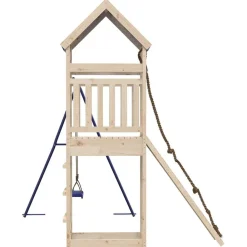 vidaXL Estructuras Para Juegos Al Aire Libre-Parque infantil de exterior de madera maciza de pino