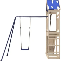 vidaXL Estructuras Para Juegos Al Aire Libre-Parque infantil de exterior de madera maciza de pino