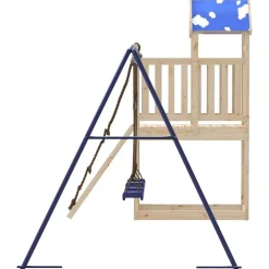 vidaXL Estructuras Para Juegos Al Aire Libre-Parque infantil de exterior de madera maciza de pino