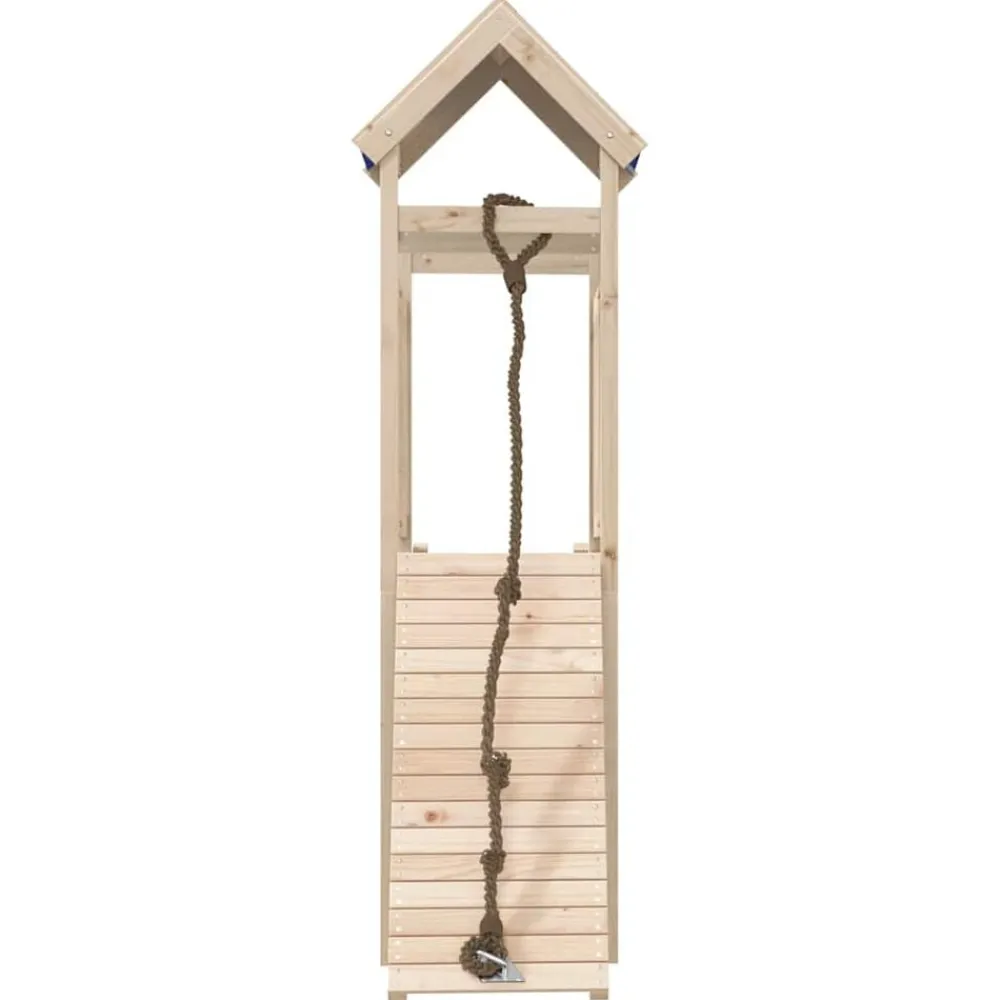 vidaXL Parque infantil de exterior de madera maciza de pino New