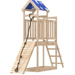 vidaXL Parque infantil de exterior de madera maciza de pino New