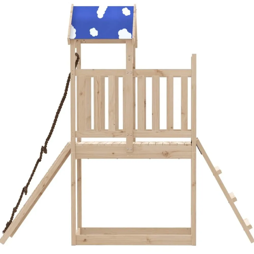 vidaXL Parque infantil de exterior de madera maciza de pino New