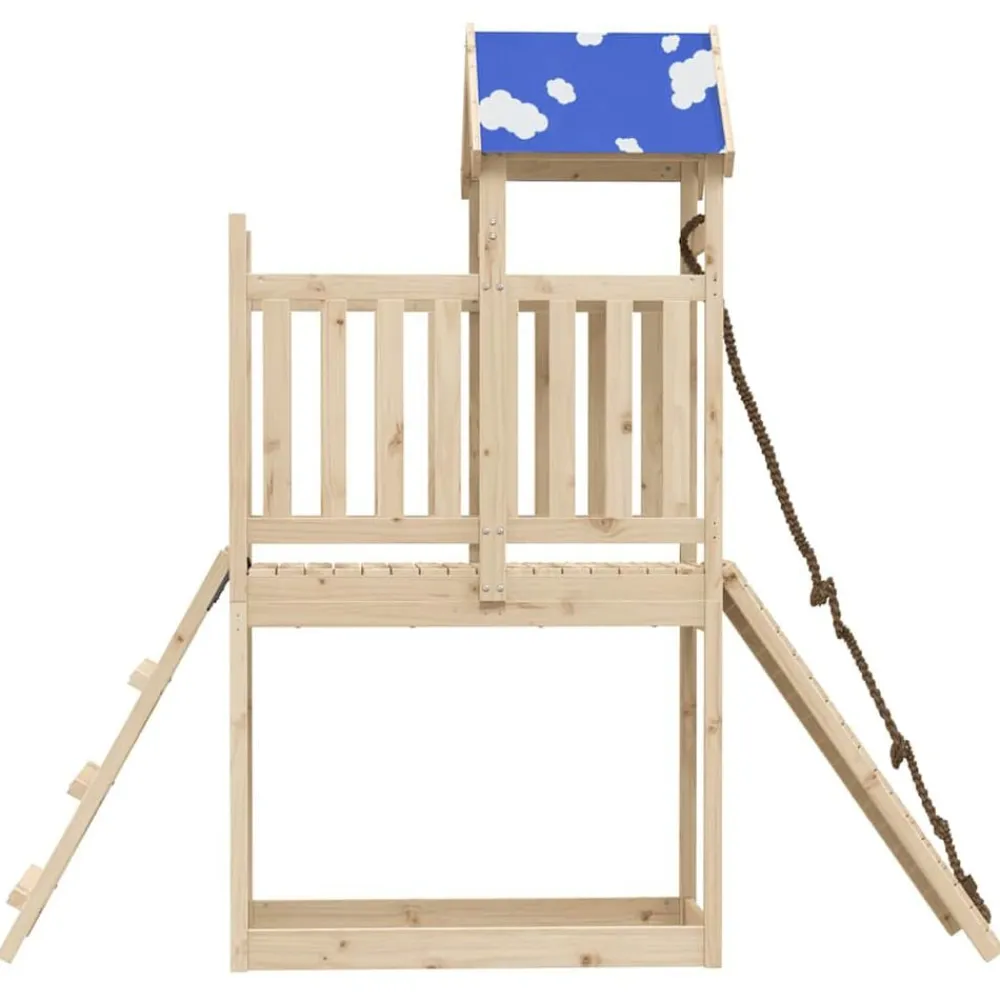 vidaXL Parque infantil de exterior de madera maciza de pino New