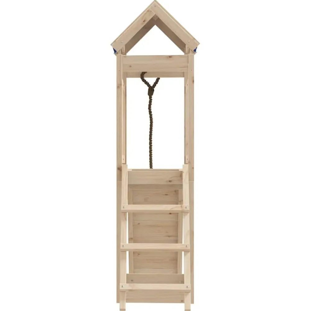 vidaXL Parque infantil de exterior de madera maciza de pino New