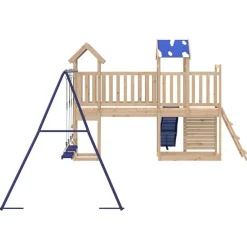vidaXL Estructuras Para Juegos Al Aire Libre-Parque infantil de exterior de madera maciza de pino