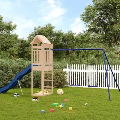 vidaXL Estructuras Para Juegos Al Aire Libre-Parque infantil de exterior madera maciza de pino