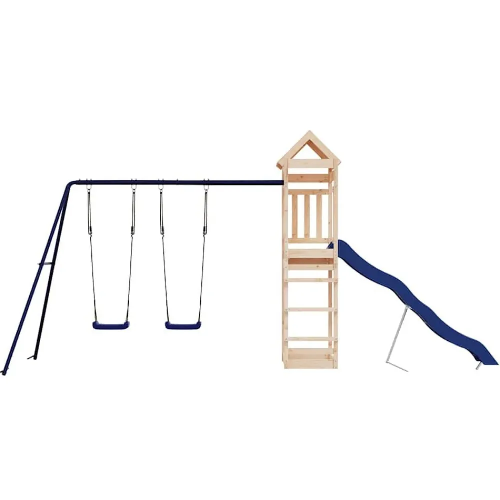 vidaXL Estructuras Para Juegos Al Aire Libre-Parque infantil de exterior madera maciza de pino