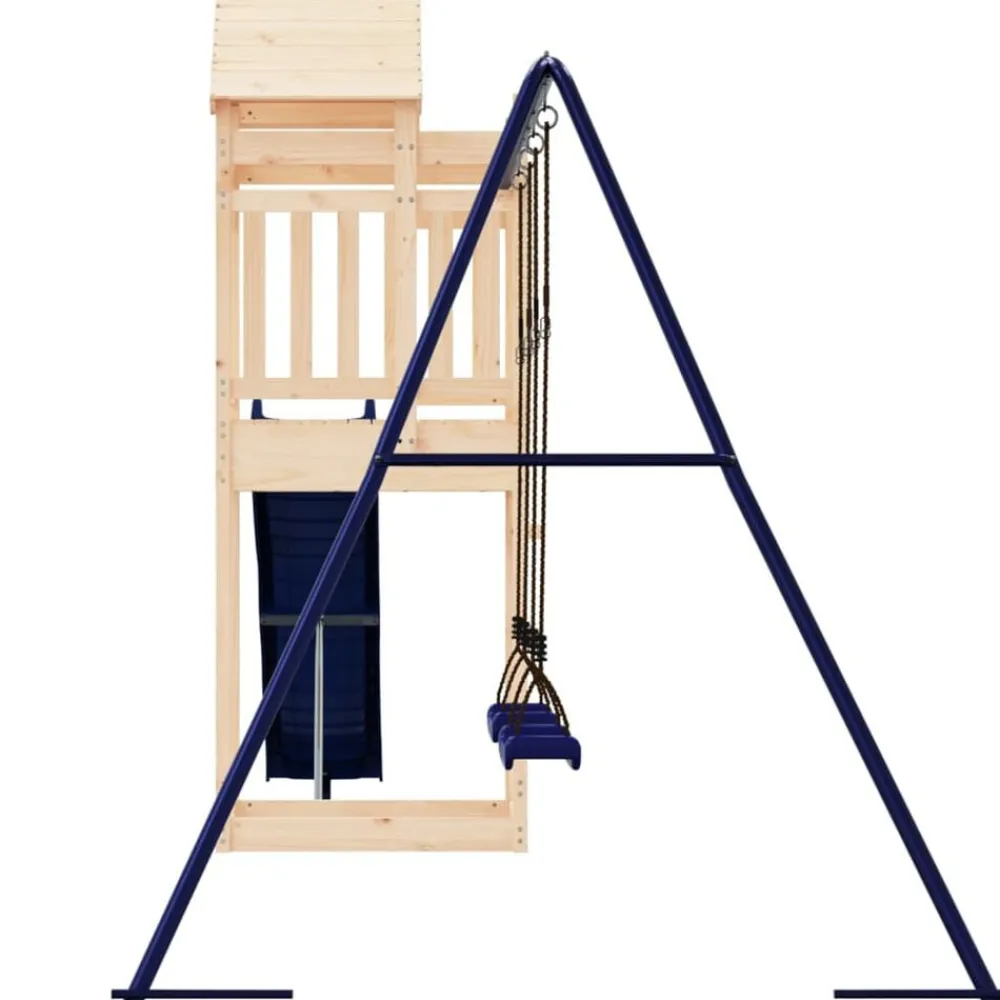 vidaXL Estructuras Para Juegos Al Aire Libre-Parque infantil de exterior madera maciza de pino