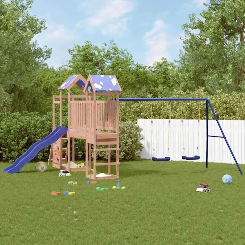 vidaXL Estructuras Para Juegos Al Aire Libre-Parque infantil de exterior madera maciza Douglas3156935