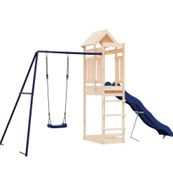 vidaXL Estructuras Para Juegos Al Aire Libre-Parque infantil de exterior madera maciza de pino