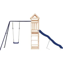 vidaXL Estructuras Para Juegos Al Aire Libre-Parque infantil de exterior madera maciza de pino