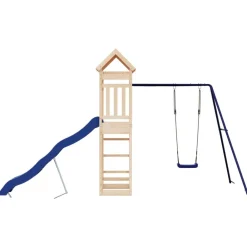 vidaXL Estructuras Para Juegos Al Aire Libre-Parque infantil de exterior madera maciza de pino